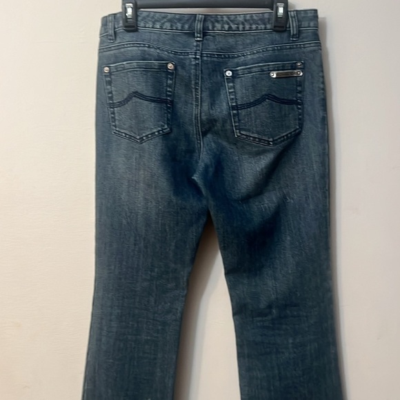 Michael Kors Blue Jeans size 8 flared leg silver tag retro - Picture 11 of 14